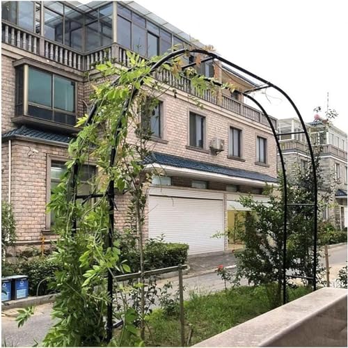 XFQZJG Garden Arch,Large Metal Garden Arch For Climbing Plants, Strong And Durable Rose Arch, Weather-resistant Iron Pipe Gazebo Pergola Trellis
