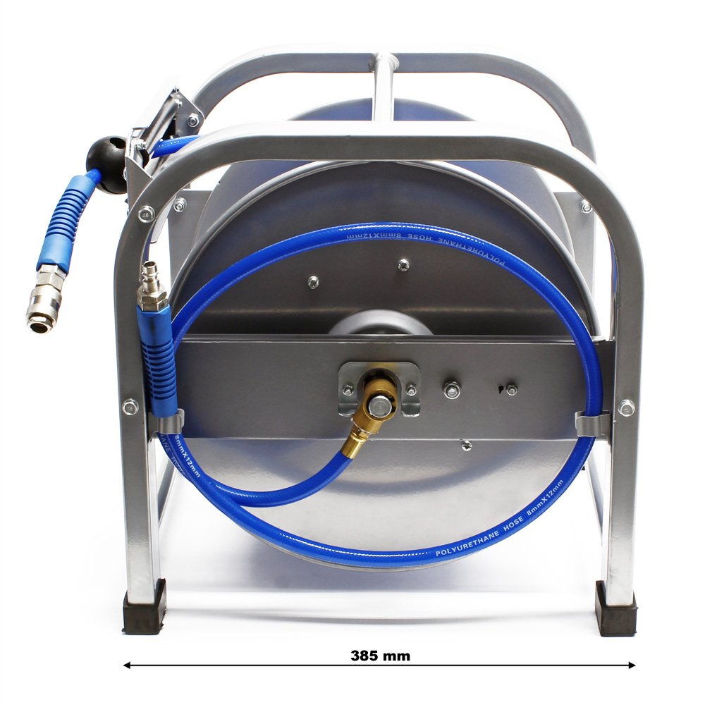 WilTec Automatic Hose Reel for Compressed Air 30 Meter 12 bar 1/4"