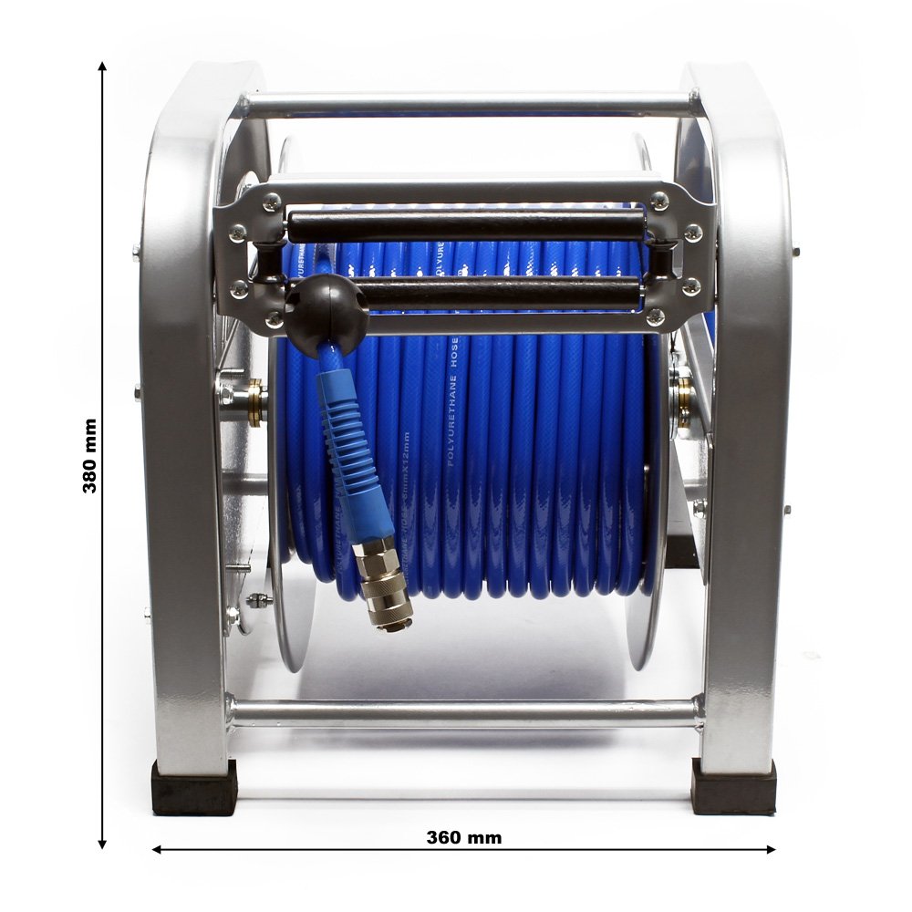 WilTec Automatic Hose Reel for Compressed Air 30 Meter 12 bar 1/4"