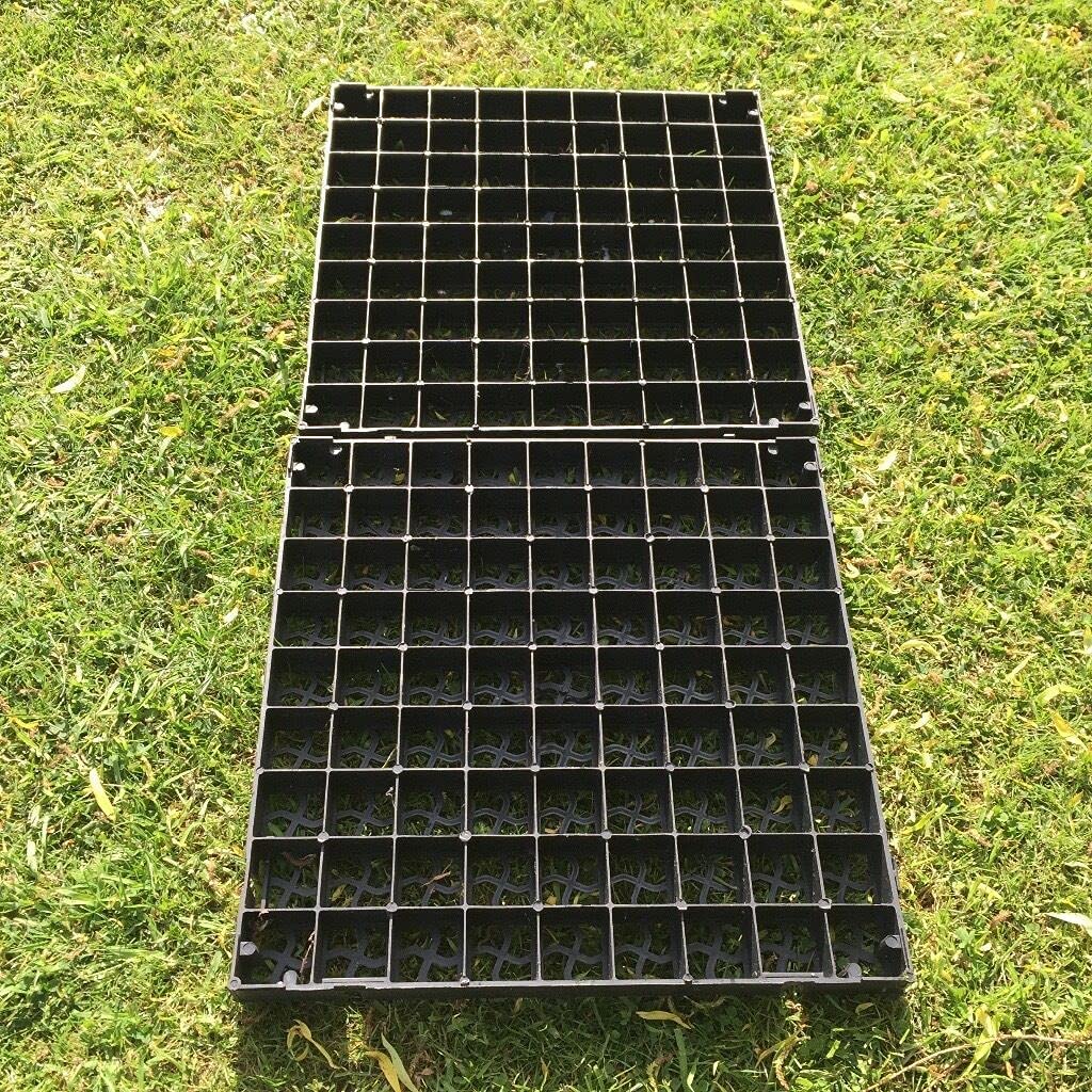 Grass Grid Black Plastic Paving Driveway Grid Turf Grass Lawn Path Gravel Protector Drainage Mat Shed/Car Park Mats (72)