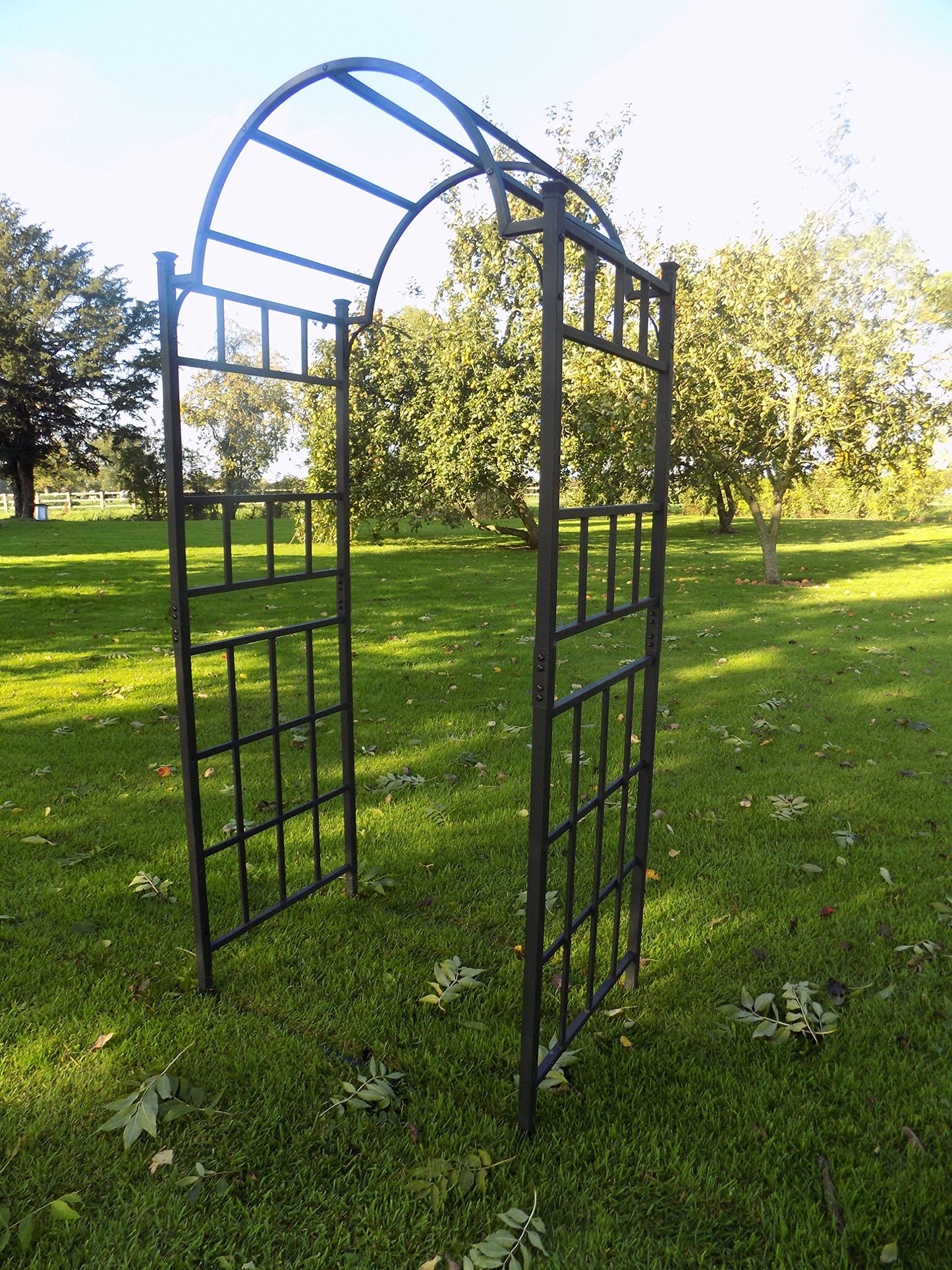 Heavy Duty Metal Garden Arch - Garden Archway for Paths - Outdoor Extra Wide Steel Decorative Arched Arbour Trellis Support - Rose Arches