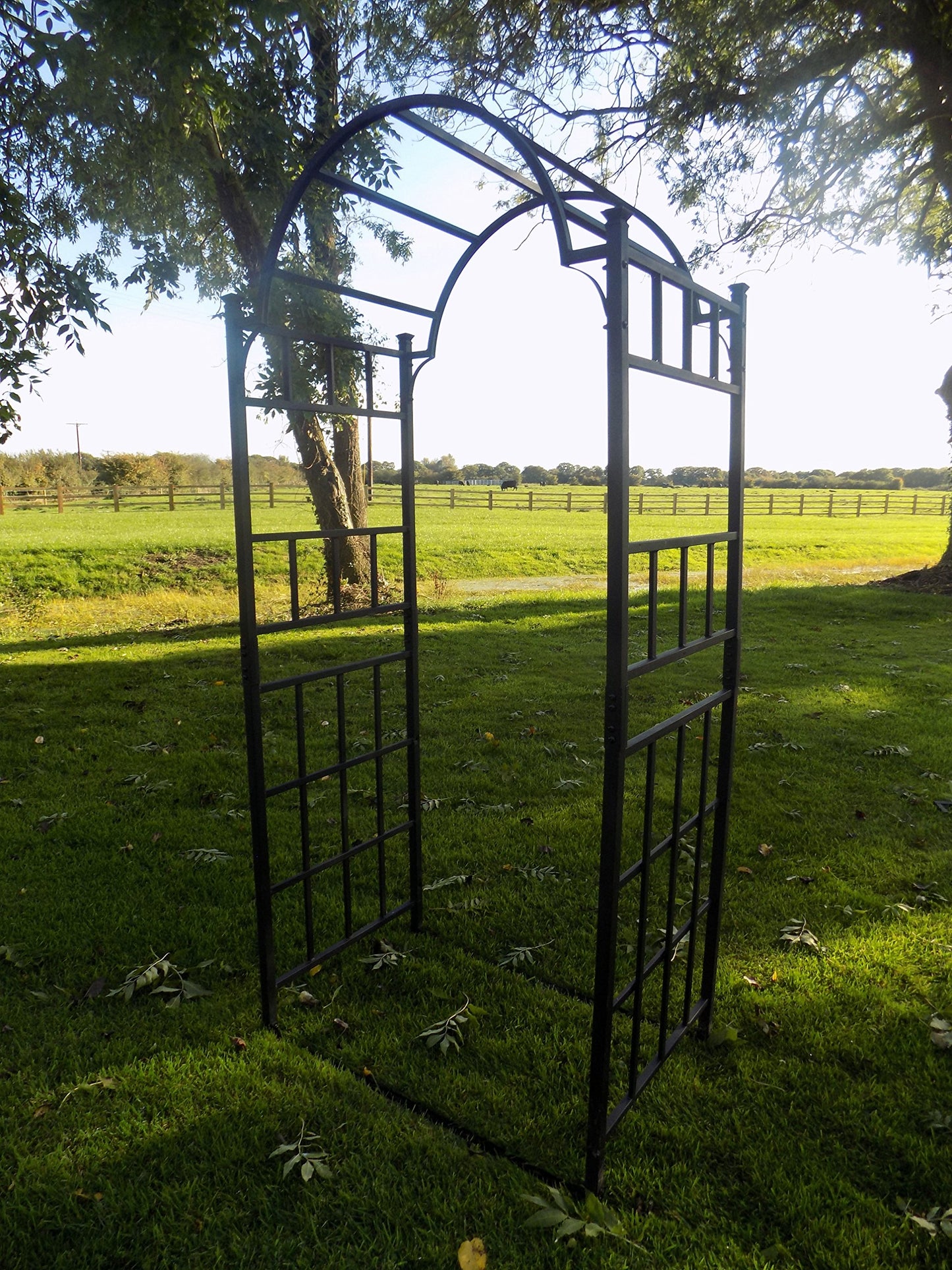 Heavy Duty Metal Garden Arch - Garden Archway for Paths - Outdoor Extra Wide Steel Decorative Arched Arbour Trellis Support - Rose Arches
