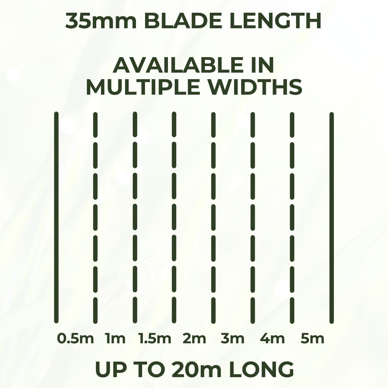 35mm Artificial Grass Natural and Realistic Looking Fake Lawn Astro Turf 1m, 1.5m, 2m, 3m & 4m Widths | 2m x 10m