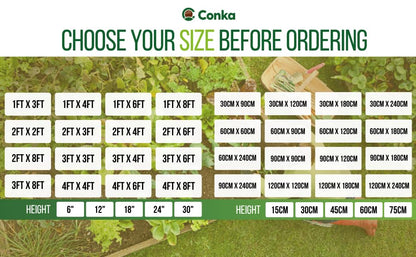 Conka Garden - Wooden Raised Bed Kit - Large Garden Planters for Vegetables, Herbs, Flowers – Start Growing Plants Earlier & Better - Durable & Resistant FSC Treated Timber 90cm L x 180cm W x 60cm H
