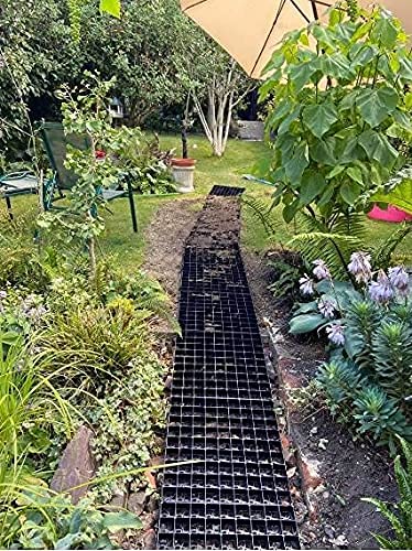 Grass Grid Black Plastic Paving Driveway Grid Turf Grass Lawn Path Gravel Protector Drainage Mat Shed/Car Park Mats (72)