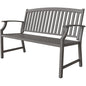 Grand patio Outdoor Bench, Garden Bench with Anti-Rust Aluminum Steel Metal Frame, Choice of Colours, Suitable for Indoor, Outdoor, Patio, Park (Gray)
