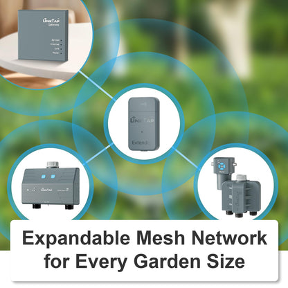 LinkTap Q1 4-Zone Smart Hose Timer & Gateway, Equals 4 G2S or 2 D1 Water Timers, 4 Built-in Flow Meters, Multiple Power Options, Easy Install & Use, Scalable Mesh Network via Extender, 2-Year Warranty