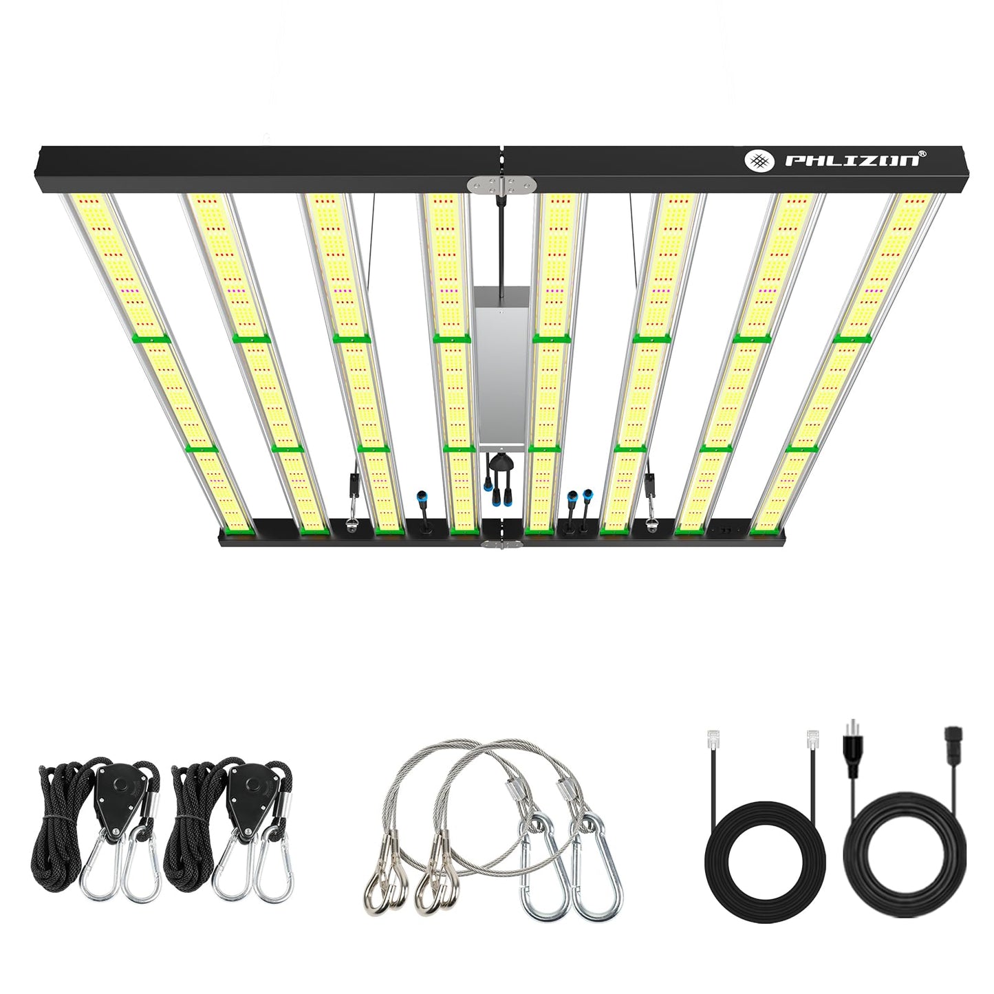 Phlizon FD9600 1000W Plant Led Grow Light for Indoor Plants Daisy Chain Dimmable Grow Light with LM281B & Brand Driver Grow for 120 * 120cm to 180x180cm Coverage Full Spectrum Growing Lamps (FD9600)