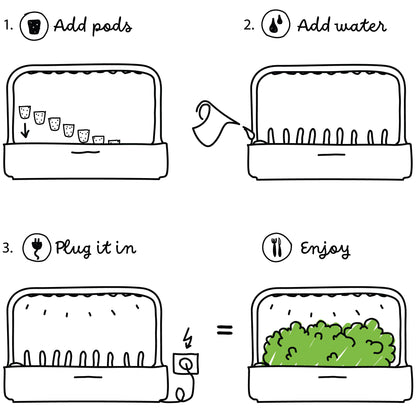 Click & Grow Indoor Herb Garden Kit with Grow Light | Easier than Hydroponics Growing System | Smart Garden for Home Kitchen Windowsill | Vegetable & Herb Garden Starter Kit with 9 plant pods, White