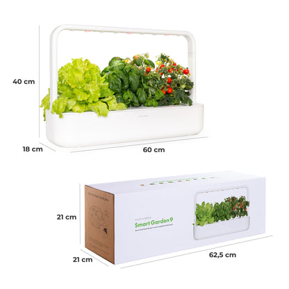 Click & Grow Indoor Herb Garden Kit with Grow Light | Easier than Hydroponics Growing System | Smart Garden for Home Kitchen Windowsill | Vegetable & Herb Garden Starter Kit with 9 plant pods, White
