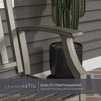 Grand patio Outdoor Bench, Garden Bench with Anti-Rust Aluminum Steel Metal Frame, Choice of Colours, Suitable for Indoor, Outdoor, Patio, Park (Gray)