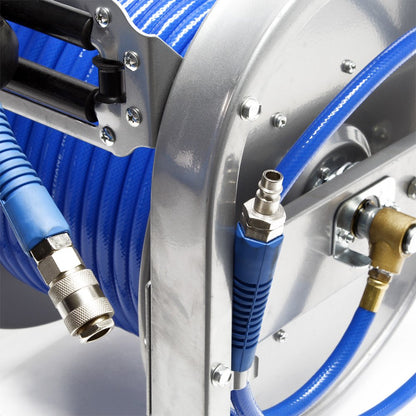 WilTec Automatic Hose Reel for Compressed Air 30 Meter 12 bar 1/4"