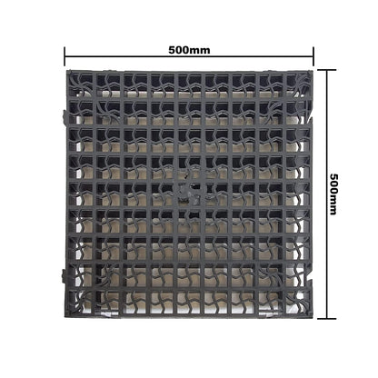Grass Grid Black Plastic Paving Driveway Grid Turf Grass Lawn Path Gravel Protector Drainage Mat Shed/Car Park Mats (72)