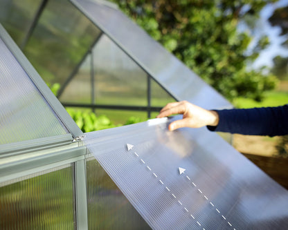 Palram Canopia Mythos 6X4 Greenhouse - UV - Protected Polycarbonate Roof & Aluminium Frame - Includes Base Frame - Grey