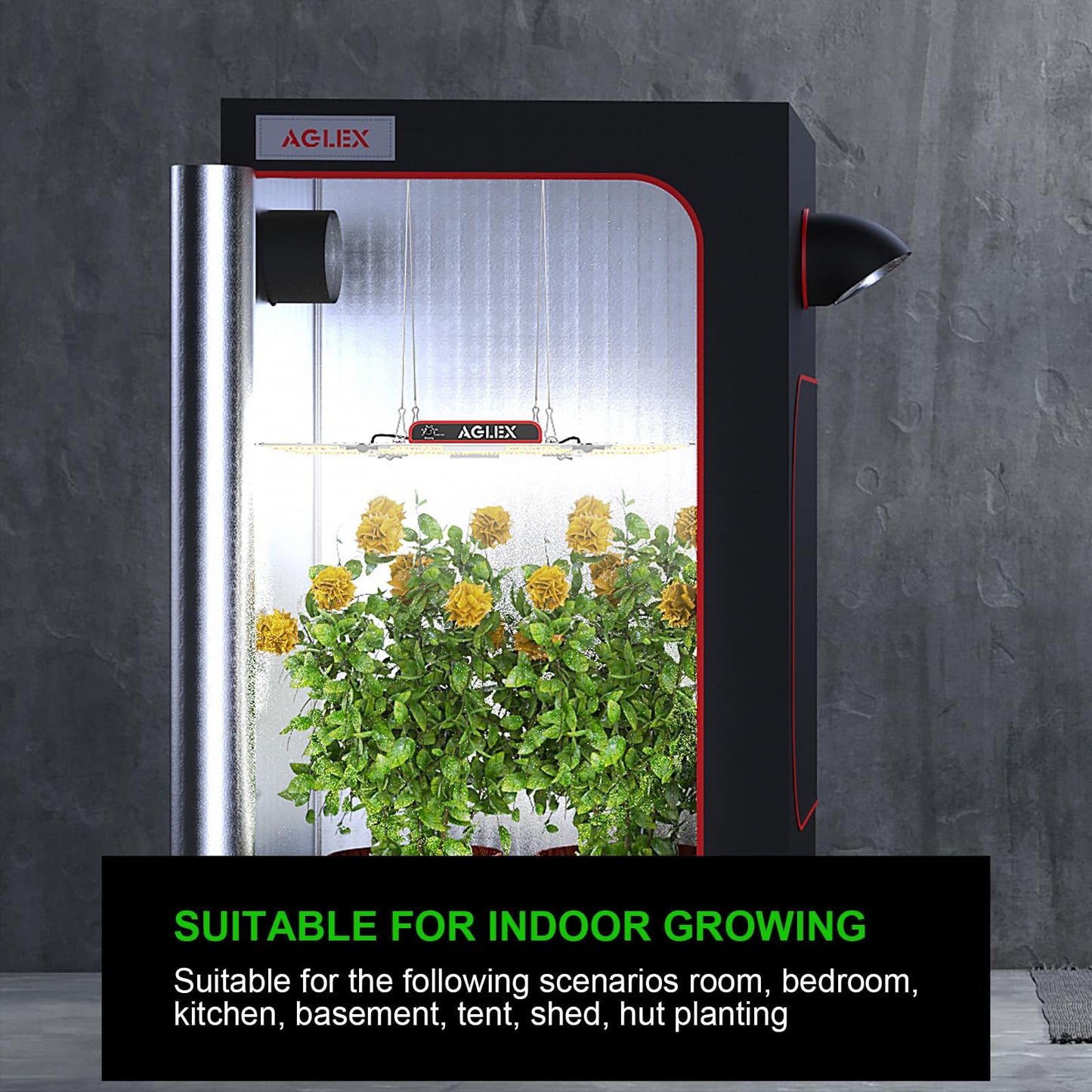 AGLEX K4000 LED Grow Light, 2024 Upgraded Grow Light with Daisy Chain & Dimmable, Full Spectrum Plant Grow Lights for Hydroponic Indoor Plants Seeding Veg Flower Growing Lamps 5X6 FT Grow Tent