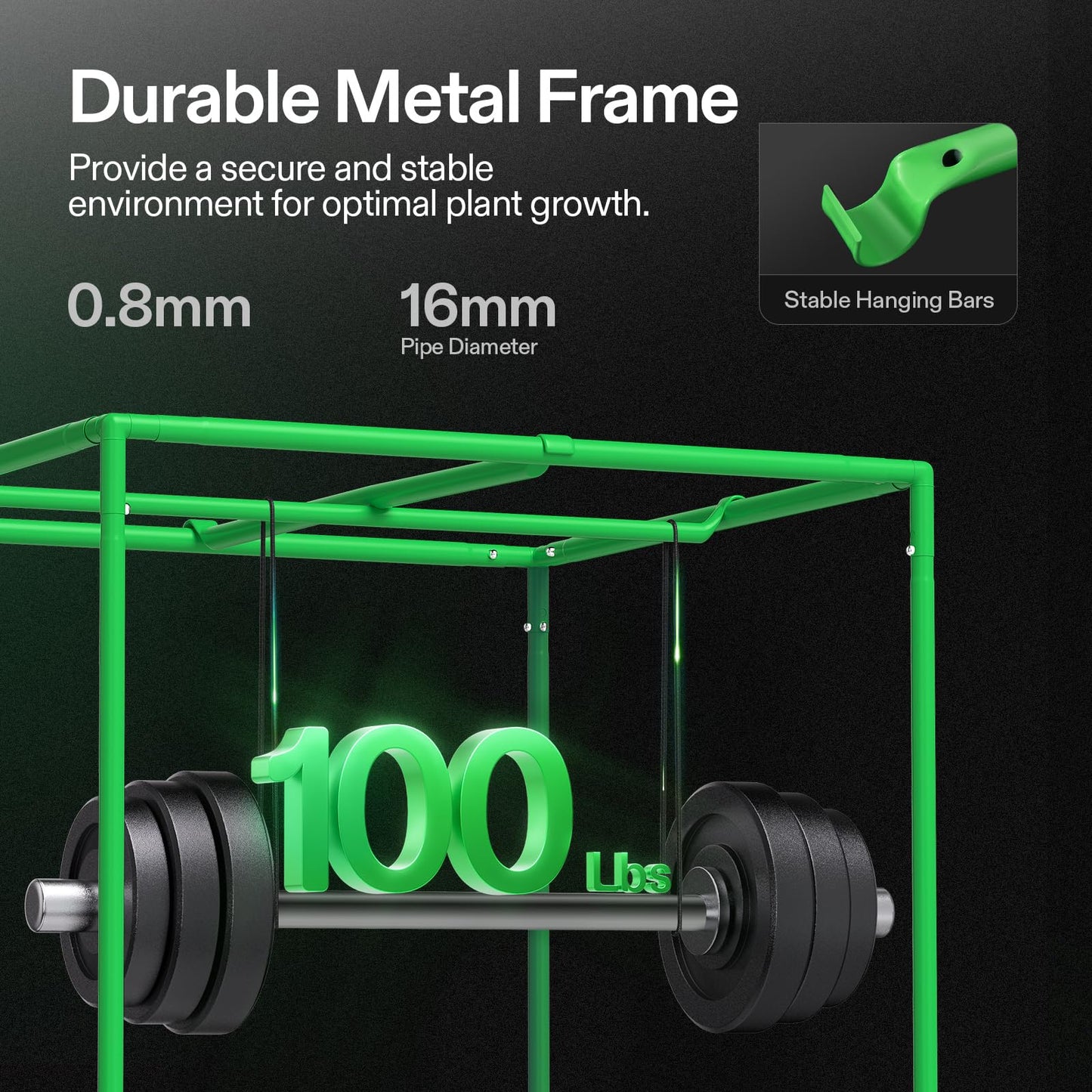 VIVOSUN Grow Tent 36'' x 36'' x 72'', Made of Highly Reflective Mylar, with Viewing Window and Base Tray for Hydroponics and Indoor Growing, S336, Suitable for VS2000/VS3000