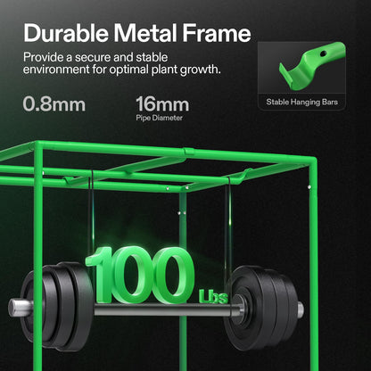VIVOSUN Grow Tent 36'' x 36'' x 72'', Made of Highly Reflective Mylar, with Viewing Window and Base Tray for Hydroponics and Indoor Growing, S336, Suitable for VS2000/VS3000