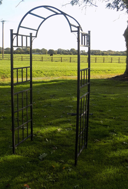 Heavy Duty Metal Garden Arch - Garden Archway for Paths - Outdoor Extra Wide Steel Decorative Arched Arbour Trellis Support - Rose Arches