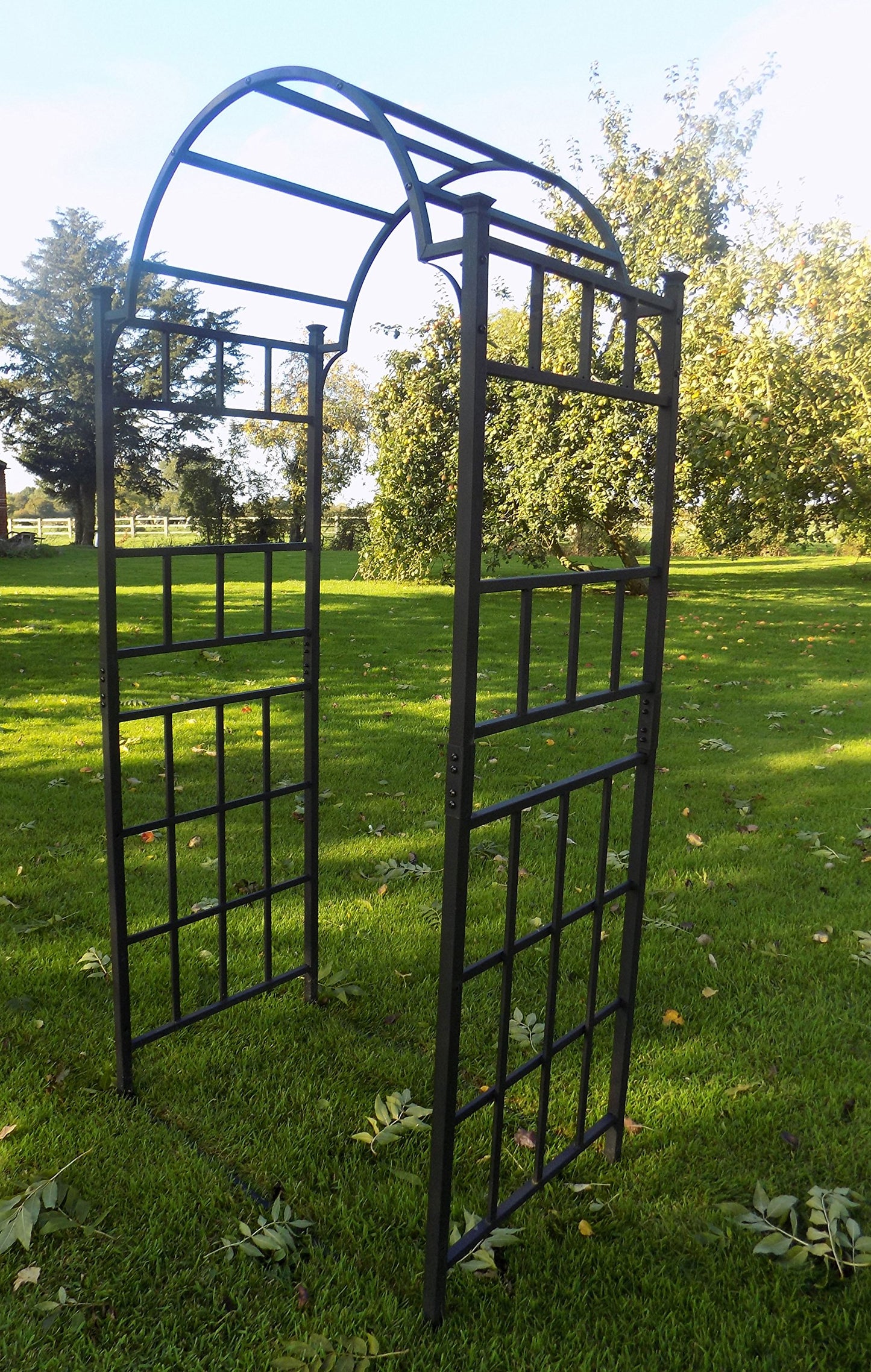 Heavy Duty Metal Garden Arch - Garden Archway for Paths - Outdoor Extra Wide Steel Decorative Arched Arbour Trellis Support - Rose Arches